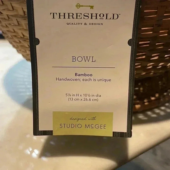 NWT STUDIO MCGEE BAMBOO DECOR BOWL - Picture 5 of 5